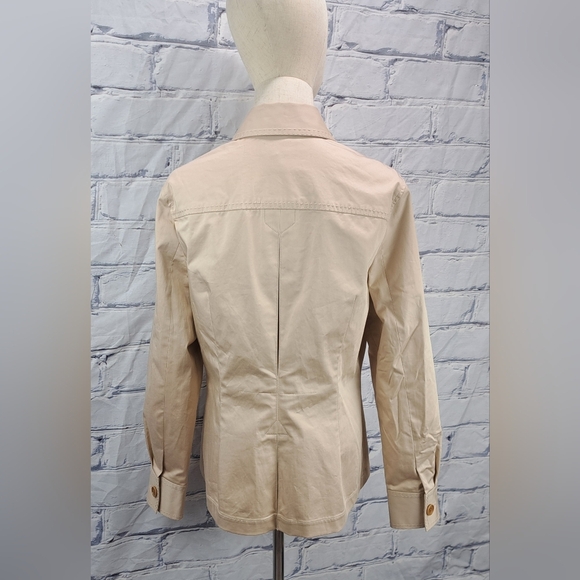 Brooks Brothers Women's Cargo Safari Jacket Stretch Cotton HQ Beige Size 10 US - Picture 7 of 12